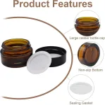 14 amber spalvos kreminių indelių rinkinys, 15 ml, 20 ml tu&scaron;ti kosmetikos indeliai, tu&scaron;čios talpyklos, daugkartinio naudojimo talpyklos kosmetikai