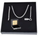 Sidabrinė grandinėlė 925 pancerka 2.4 mm + graviravimas