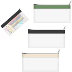 3 užtrauktukų piniginių rinkinys, 20,3 x 9,9 cm vandeniui atsparūs užtrauktukų mai&scaron;eliai, permatomi vokai pinigams, monetų piniginė, universalus pinigų organizatorius, vokai grynųjų pinigų biudžetui verslui, namams, mokyklai