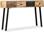 Konsolinis staliukas, kietas perdirbtas tikmedis, 120x30x76cm
