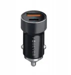Forever Automobilinis įkroviklis Pd Qc 1 Usb-c 1x Usb 20w juodas Usb-c-lightning kabelis