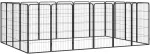 &Scaron;unų aptvaras, 20 segmentų, juodas, 50x100cm, plienas