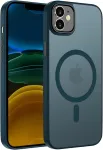 Orda magnetinis dėklas, skirtas iphone 11 6.1 colio, suderinamas su magsafe, permatomas matinis galinis dangtelis, plonas, atsparus smūgiams, apsauginis, mėlynas