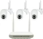 PNI House WiFi800 belaidžio vaizdo stebėjimo rinkinys su NVR įra&scaron;ymo įrenginiu ir 3 lauko kameromis PNI IP840, 8MP, 4K, IP65