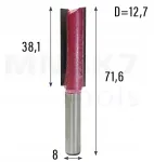 Cnc tiesus medienos frezas F2 8*12,7*38,1*71,6 (huhao)