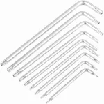 9 dalių l formos &scaron;e&scaron;iakampis raktas torx t6 t7 t8 t9 t10 t15 t20 t25 t27 raktų žvaigždės formos raktas l tipo universalus raktas dviračių automobilių buitinių prietaisų remonto įrankis