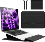 Hinnwer 15 15.6 16.1 colio ne&scaron;iojamojo kompiuterio dėklas su stovo funkcija, skirtas Macbook Air 15 M3/m2 A3114 A2941, Macbook Pro 16 M4/m3/m2/m1 Pro/max (2024-2019), Macbook Pro 15 M3/m2 A3114 A2944 1, Asus Dell
