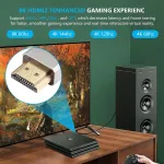 Sinloon 8k Hdmi į Mini Hdmi kabelis, 48gbps itin plonas Hdmi jungtis į Mini Hdmi jungties kabelis palaiko 8k@60hz Ultra Hd projektoriui, monitoriui, vaizdo kamerai, ne&scaron;iojamam kompiuteriui, plan&scaron;etiniam kompiuteriui, Hdtv