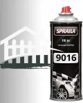 Ral 9016 blizgi drenažo, stogų ir tvorų balta kelio spalvos dažų pur&scaron;kalas 400 ml