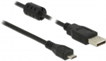 Delock Cable USB 2.0 Type-A (M) &ndash; USB 2.0 Micro-B (M) 1,5 m juodas