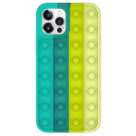 Fusion Accessories Fusion Pop it silikoninis dėklas skirtas Apple iPhone 12 Pro Max žalia - geltona
