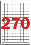 Lipnios etiketės Apli, A4, 17.8x10mm, APLI 6750vnt./25lapai nuimamas!