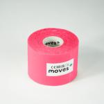 Kineziologinis teipas Moves Kinesiology Tape 5 cm x 5 m (Spalva: Rožinė)
