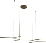 65W LED pakabinamas &scaron;viestuvas STICK, matinės žalvario sp., 3000K, dimeriuojamas, 01-2796