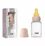 Nuk BIBS plastikinis buteliukas nuo dieglių 150 ml (Blush) pilnas komplektas