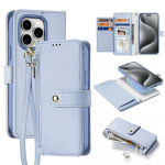 Dux Ducis Lawa Leather dėklas skirtas Apple iPhone 15 Pro Max - mėlynos spalvos