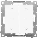 Kontakt-Simon Łącznik roletowy 55 TZW2.01/111 podw&oacute;jny tr&oacute;jpozycyjny 1-0-2 moduł 10 A, 250V~, szybkozłącza balta mat