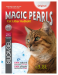 Magic Cat Placek Silikoninis smėlis kačių tualetui : MAGIC PEARLS Original, 3,8 l
