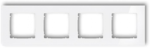 Schneider Electric Karlik Elektrotechnik 0-0-IRSK-4 ICON Universalus keturgubas kvadratinis rėmas - stiklo efektas (rėmas: baltas dugnas: baltas) 0-0-IRSK-4