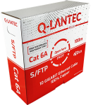 Q-LANTEC S/FTP cat.6A tinklo kabelis, susukta pora, LSOH