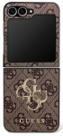 Guess Big 4G Logo Classic Logo dėklas skirtas Samsung Galaxy Z Flip7 rudos spalvos
