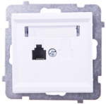 Ospel GPT-1R/m/75 SONATA Vienvietis telefono lizdas matinis baltas GPT-1R/m/75