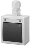 Elektro Plast Nasielsk 5007-65 AQUANT 2K ant pavir&scaron;iaus montuojamas jungiklis, valdomas raktu, IP65, pilkas 5007-65