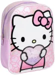 Holografinė &bdquo;Hello Kitty&ldquo; &scaron;irdelės formos kuprinė, krep&scaron;ys 32 cm