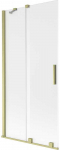 Gold Vonios sienelė Mexen Velar, 90 x 150 cm, Brushed auksinis/matinis stiklas