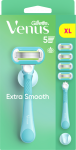 Gillette Venus Extra Smooth Skustuvas, 4 Keičiamos Skustuvo Galvutės, Sieninis Laikiklis