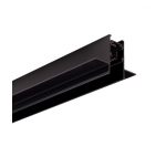 Užglaistomas magnetinės sistemos VIOKEF MAGNETIC bėgelis, juodas, 48V, 1m, su dangteliu ir užbaigimais, 02/0202-1