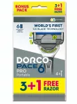 Friendly Organic DORCO Pace Pro 6 Vienkartinė skustuvė 6 a&scaron;menys 1 pakuotė - 4 vnt.