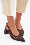 Pinta i&scaron;kirpte dekoruotos basutės su kulnu Step in style