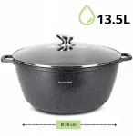 Kamille PUODAS 36cm 13,5L TRADICINIS AKMENIS SU DANGIU DUJŲ INDUKTACIJA
