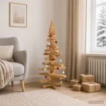 Medinė Kalėdų eglutė KOTKA 90 cm Pu&scaron;ies medienos masyvas