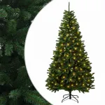 Dirbtinė Sulankstoma Kalėdų Eglutė 240 cm 300 LED &Scaron;ilta balta