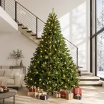 Dirbtinė Sulankstoma Kalėdų Eglutė 270 cm 600 LED &Scaron;ilta balta