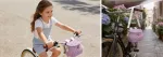Bez Marki Vaiki&scaron;ka dviračio krep&scaron;elio priekinė pinti violetinė kuprinė su dangteliu