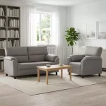 Sofa Sofos komplektas 2 vnt. &Scaron;viesiai pilka Aksomas