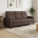Sofa Tamsiai rudas 214 x 90 x 95 cm Audinys
