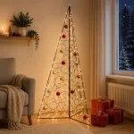 Metalinis Kalėdų medis KUOPIO 210 cm Plienas Juoda