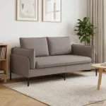 Dvita&scaron;kė sofa Taupe 188 x 81 x 89 cm Audinys