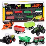 Jokomisiada Set of agricultural vehicles - tractor, combine harvester, trailers 12 elements ZA6419