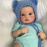 District Realisti&scaron;kos i&scaron;vaizdos lėlė kūdikis Hoomai Doll, mėlynas