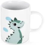 Vaiki&scaron;kas porcelianinis puodelis su dinozaurų motyvu, įvairiaspalvis, 220 ml
