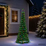 LED blizganti kalėdinė eglutė su smeigtuku EKENAS 180 cm