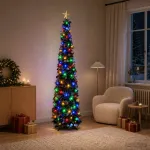 I&scaron;&scaron;okanti LED Kalėdų eglutė su žvaigžde vir&scaron;ūnėje 180 cm