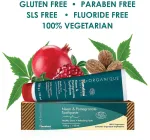 Himalaya Organique Neem & Pomegranate dantų pasta be fluorido, vegetari&scaron;ka, 150 g (5 vnt. pakuotė)