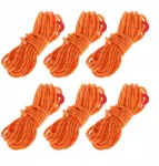 6 vnt. 4mm atspindinti palapinės stovyklavimo markizės virvė Guyline laidas oranžinis