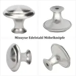 Misuyue 10 vnt. spintelių rankenėlių rinkinys, sidabrinės, baldų rankenėlės, nerūdijančio plieno, stalčių rankenėlės, 27 mm durelių rankenėlės virtuvės spintelėms, drabužių spintai, komodos rankenėlės